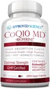 Zatwierdzone Science ® CoQ10 MD - dodatkowa siła 300mg Pure CoQ10 z BioPerine ® do szybszego wchłaniania - Optymalne wsparcie - 60 Kapsułek wegańskich
