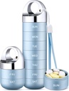Zannaki Metal Travel Pill Organizator, Przenośny wodoodporny Weekly Pill Box, Duży Aluminiowy Alloy Pill Case Container, BPA Free 7 Daily Medicine Organizator Holder for Witamina, Olej rybny, Suplement