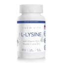 L- Lysine Suplement z witaminą B12 + C + Cynk dla Lip, Mouth, i zdrowia tkanek jamy ustnej - Wzmocnione wsparcie Wellness - Nie-GMO, Gluten- Free - Made in USA - 60 Kapsułki warzyw, 500mg