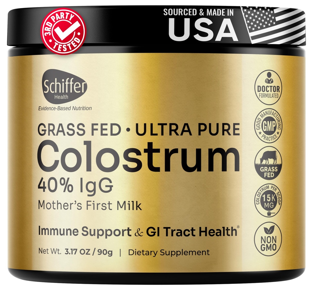 Premia Colostrum Supplement Najwyższa IgG dla Gut Health, Wsparcie immunologiczne i Odzyskiwanie Superfood, Anti-Age - Czysty Bovine Colostrum Powder - pierwsze mleko matki, 60 Służenie, Unflavored