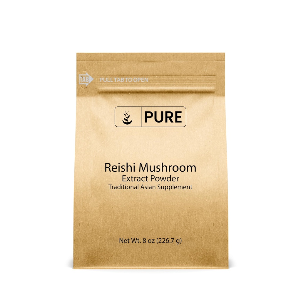 PURE ORYGINALNE WŁÓKNIKI Grzyb Reishi (8oz) Lingzhi, suplement tradycyjny, Nie-GMO, Zweryfikowane laboratorium