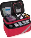 Trunab Medicine Storage and Organizer Bag Puste, Pill Bottle Organizer with Portable Small Pouch, Strona główna Pudełko pierwszej pomocy na leczenie awaryjne, Suplementy lub Zestawy medyczne (tylko worek) (Projektowanie patentów)