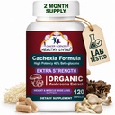 CANCER SCIENCES Cachexia Supplement, USDA Certified Organic Mushrooms Extract Kapsułki, Dodatkowa moc 1500 mg, Wysoka moc 40% Beta- Glukany, Immune & Metabolic Support, Waga & Wsparcie dla masy mięśniowej
