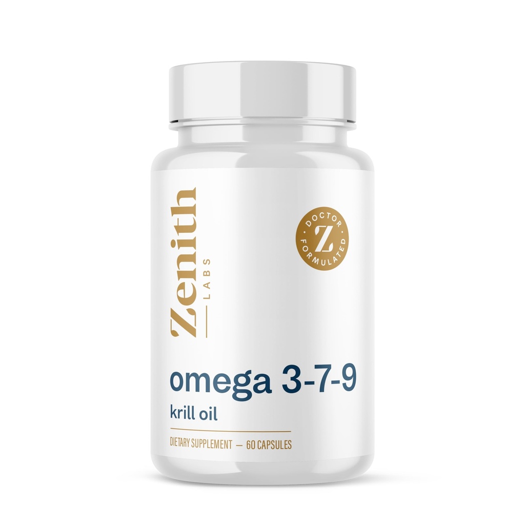 Zenith Labs Omega 379 with Krill - Combines EPA, DHA, Omega- 7 i Omega- 9 - Obejmuje olej krylowy dla Max Absorpcja