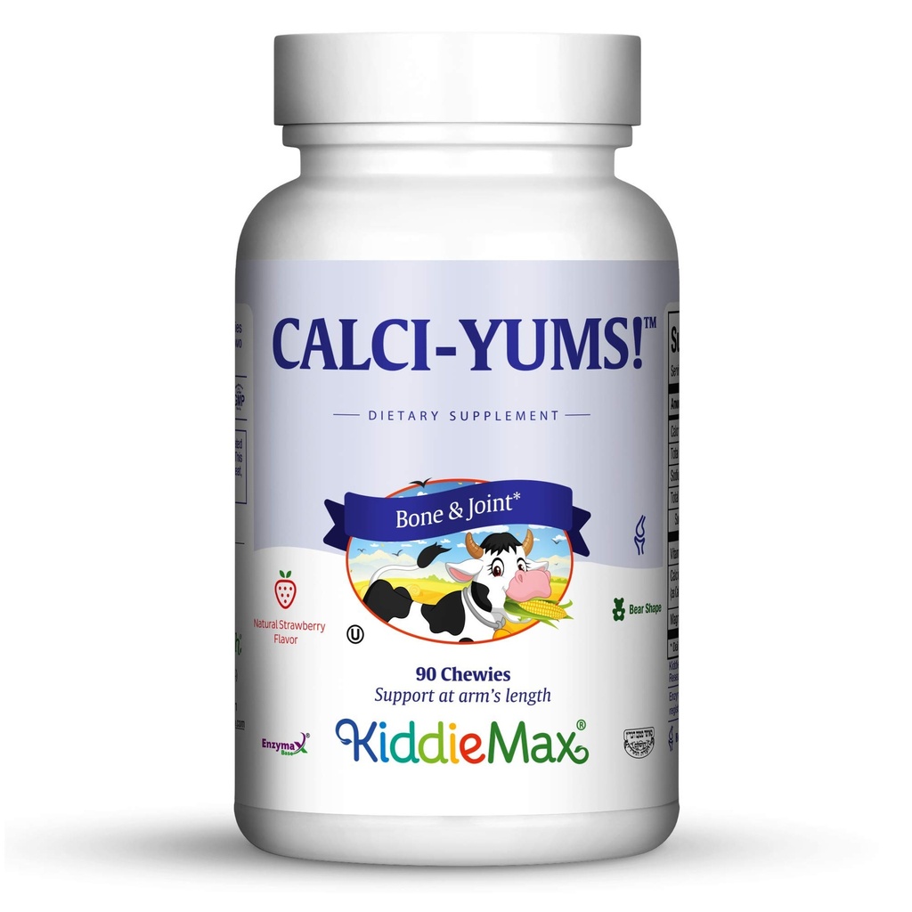 Maxi Health KiddieMax Wapń - CalciYum! - Flavored -Animal Shaped Chewies - Kosher (90 Hrabia)