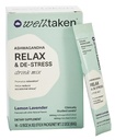 Ashwagandha Relax & De- Stress Powder - Lemon Lavender 14ct Box - 600mg Ashwagandha, 200mg L- Theanine, Święty Basil - Wspiera Stres, Relaks - Wegan, Nie dodawany cukier - 14 Sług