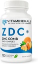 Witaminale ® Z D C, Zinc Complex 50mg VTA 124; Witamina D3 250mcg VIS 124; Witamina C 500mg VIS 124; Ginger VIS 124; Lizyna VIS 124; Turmeric VIS 124; Kapsułki wegetariańskie VIS 124; 120 Służenie