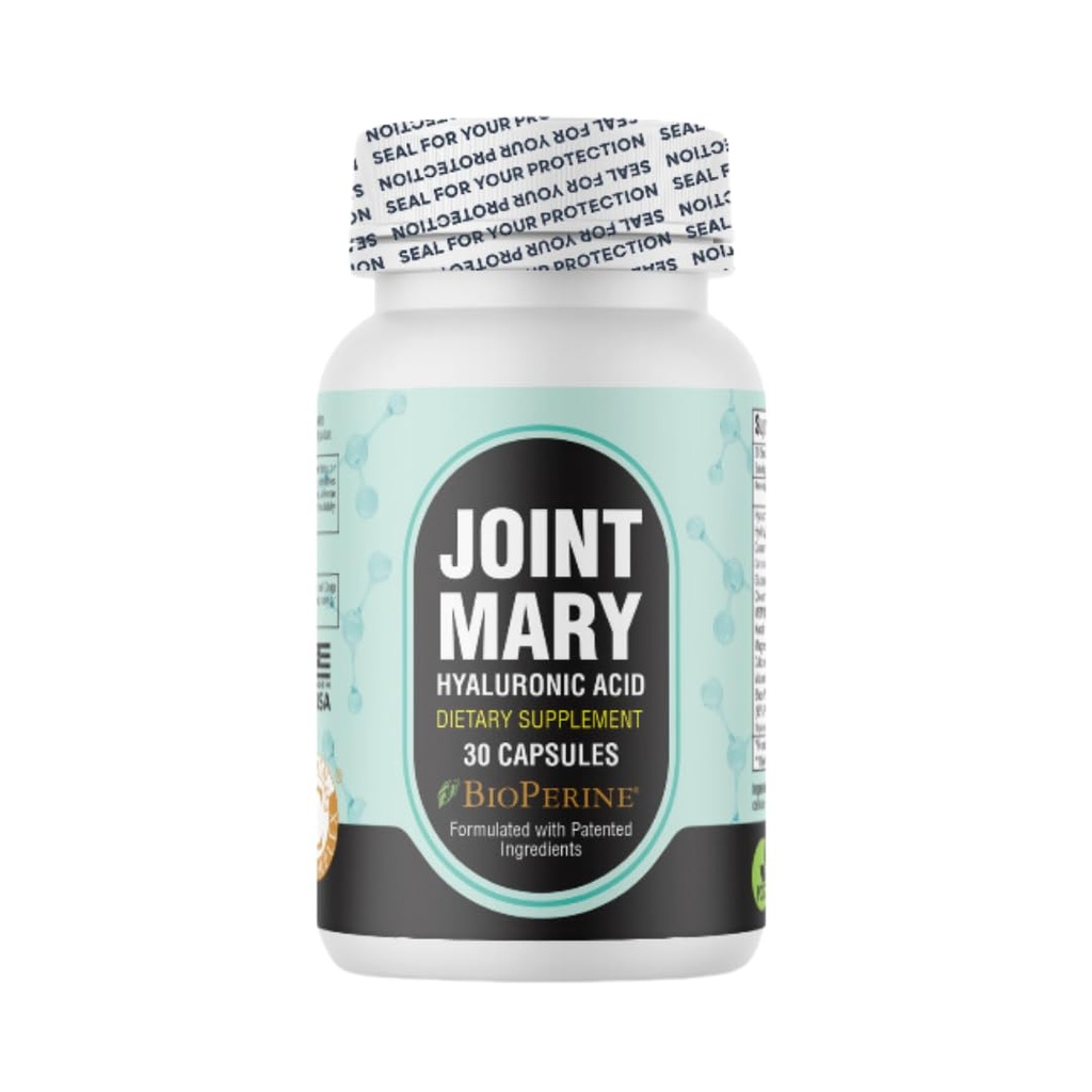 Hyaluronic Acid Supplement- Advanced Joint Support with Hydrolyzed Collagen, Turmeric, Glukozamina, MSM, Witamina C - 30 Kapsułki