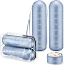 [2 opakowania] Zannaki Metal Travel Pill Organizator, Przenośny wodoodporny Weekly Pill Box, Duży aluminiowy Alloy Pill Case Container, BPA Free 7 Daily Medicine Organizer Holder for Witamina, Suplement