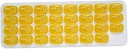 31 Dzień Miesięczny Pill Pod Organizator dla Easy Medication Management - Stay on Track with Daily Supplement Med Boxes, Gotowy do podróży - żółty