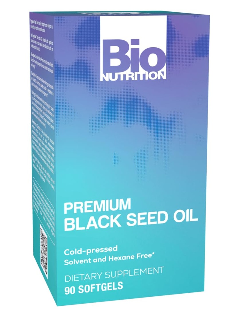 Bio Nutrition Black Seed Oil Premium 90 Softgels 124; Cold Pressed Next 124; Włosy i skóra