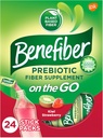 Benefibre On the Go Prebiotic Fiber Supplement Powder for Digestive Health, Daily Fiber Powder, Kiwi Strawberry Flavor Puder Stick Packs - 24 Sticks (5.28 Ounces)
