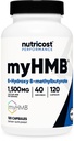 Nutricost myHMB Kapsułki 1,500MG Wapnia HMB Na Podawanie, 120 Kapsułki, 40 Słupki - Performance Line, Wapnia B- Hydroxy B- Metylomaślan Monowodny