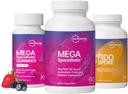 Mikrobiome Labs Whole Family Probiotic Bundle - MegaSporeBiotic dla dorosłych, Probiotyczne Gummies dla dzieci i FidoSpore Probiotyki dla psów i kotów