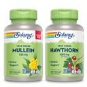 SOLARAY Mullein Leaf 330 mg i Hawthorn Berry Kapsułki 1050 mg - Kojący Pasek wsparcia ziołowego dla ogólnego zdrowia i zdrowia - Wegan, Non-GMO, 60- Day Guarantee, Laboratorium zweryfikowane, 200 / 180 VegCaps