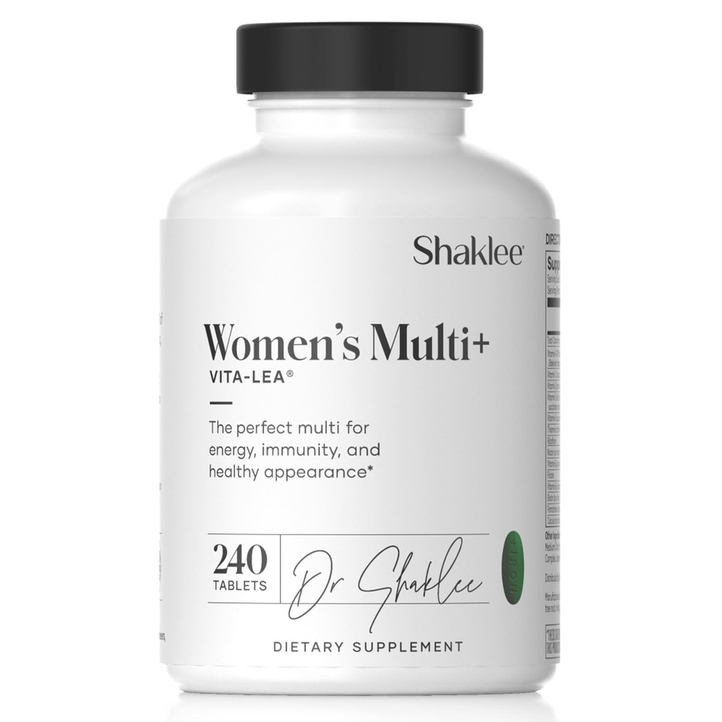 Shaklee - Vita- Lea ® Kobiety o dużej potencji Multivitamin & Multimineral dla Kobiet - Wsparcie prenatalne / poporodowe z 800 μg kwasu foliowego, 200 μg jodu, 18 mg żelaza - 240 tabletek