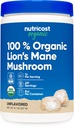 Nutricost Organic Lion 's Mane Mushroom Powder (8 oz) - 227 Służenia, Certyfikowany suplement organiczny USDA