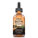 MAX Wchłanianie Biotin płynne krople, 10000mcg Biotin Per Serving, 60 Podawanie, Brak sztucznych środków konserwujących, Wegański Przyjazny, Wspiera zdrowy wzrost włosów, silne paznokcie i połysk skóry, Made in USA