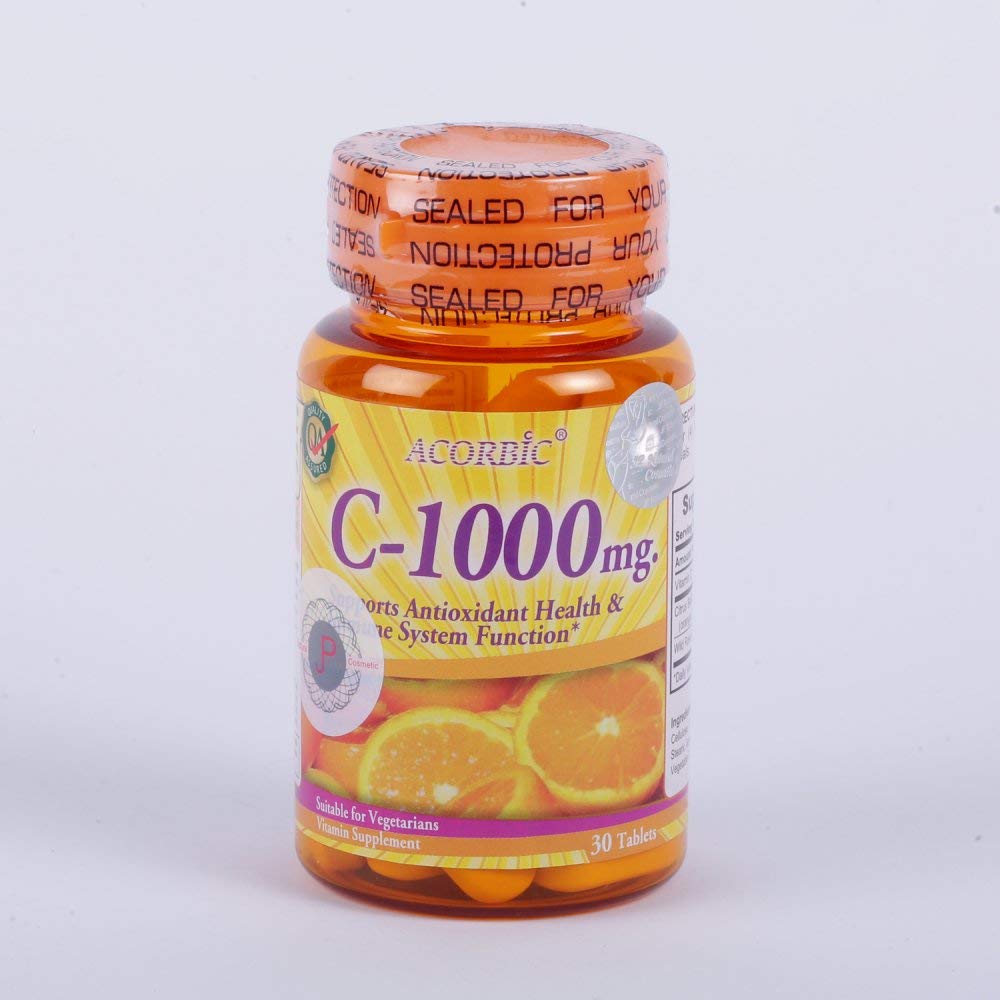 30 Pigułki Akorbic C 1000 Mg Vittamin C Suplement jasny jasne szybciej wybielanie kwas askorbinowy