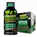 Witamina Energy Workout + Extra Siła Energy Shot Sour Apple 48 Pack, 260mg naturalnej kofeiny, Przygotowania, B- Witaminy, Minerały, Endurance & Performance, Zero Cukier, Gluten- Free, Wegan, 1.93 fl oz