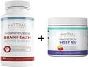Natural BioScience Free Soy- Phosphhatidylserine 100mg & Magnezu Sleep w proszku suplement Bundle - Ultimate Brain Health & Relaxation Support