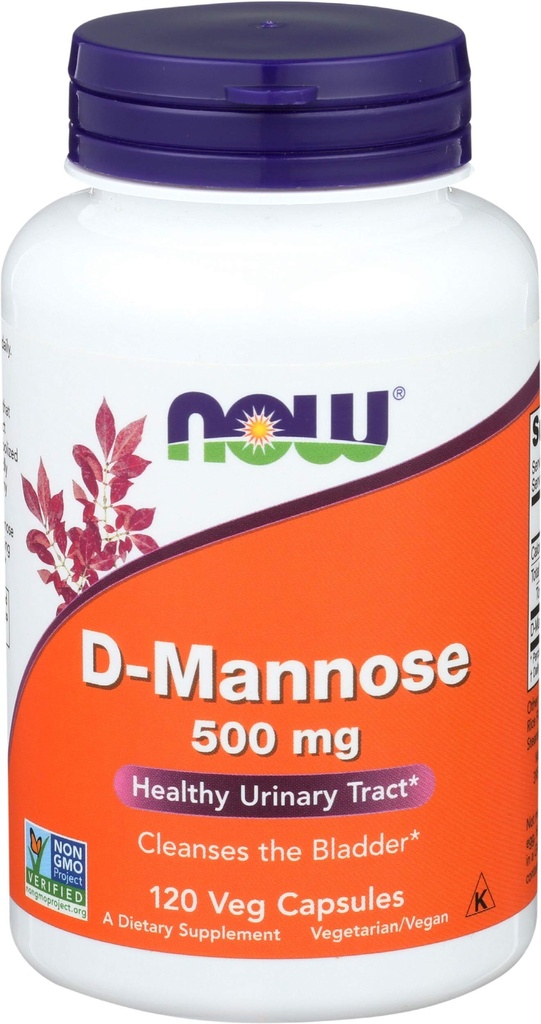 Teraz żywność D- Mannose, 120 Czapki 500 mg (Opakowanie po 3)