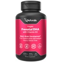 Naturalis Vegan Prenatal z Full Specrum Omega-3 RED 124; Algae DHA, EPA, DPA, Witamina D3 & Aktywny folian L 5- MTHF RED 124; Vegan Society Certified, Sustainable Sourced, Non-GMO & Soy Free