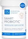 Esencjonalne stosy Smart Probiotic - 50 Miliard CFU, 11 Cieśnin Probiotycznych, 2 Prebiotyki, Opóźnione Kapsułki Release - A Daily Probiotic Prebiotic dla kobiet i mężczyzn (30 Kapsułki)