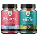 Paleta G- Curve Butt & Breast Enhancement Pills z Saw Palmetto Ekstrakt Napalony Koziołek i Detox Oczyszczający Wątrobę - Mleko Tistle z Dandelion Choline Beetroot & Artiduck Extract