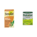 Senokot Ekstra Siła Naturalne roślinne Laxative dla delikatnej Overnight Relief Okazjonalne Zaparcia, 36 Hrabia & Dulcolax Stymulant Laxative Tablets (100 Hrabia) Delikatny Overnight Zaparcia Relief