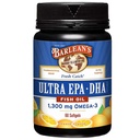 Barlean Omega 3 Suplementy oleju rybnego, Suplement Softgels dla mężczyzn i kobiet, 1300 mg Ultra EPA i DHA Kwasy tłuszczowe, Orange Flavored, 60 Hrabia