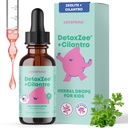 JoySpring DetoxZee Cilantro Drops dla dzieci - Natural Detox Support with Zeolite & Cilantro Extract - Gentle Whole- Body Cleanse for Children & Toddlers - Przyjazny dzieciom Detox płynny, 30 Służenie