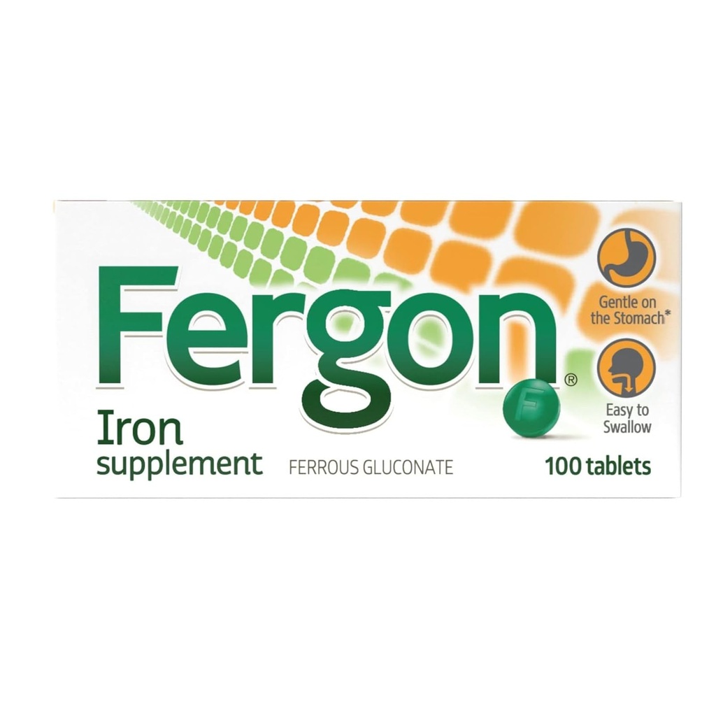 Fergon High Potency Żelaza suplement tabletki 100 ea (Opakowanie po 3)