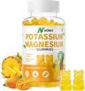 Potasu Magnezu Gumie, Nowa Formuła Spokój Magnezu Gummies glicynian, Żużel do żucia Suplementy do Krabów Nogi i mięśni, Smak ananasowy 90