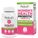 Probulin Womens Probiotic - Vaginal, UT, Gut & Immune Health with Lactobacillus Reuteri - 20 Billion CFU, 12 Probiotic Strains & Prebiotics - 30 Vegan, Gluten Free Capsules for Whele- Body Wellness