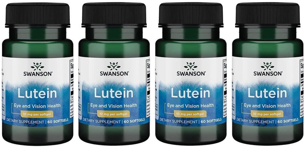 Swanson Lutein 10 Miligramów 60 Sgeli (4 opakowania)
