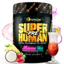 ALPHA LION Superhuman Pre Workout Powder, Beta Alanine, L- Tauryne & TriSource Cafeline for Trwała Energia & Focus, Nitric Oxide & Citruline for Pump (21 Służenia, Miami Vice)