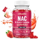 CFILIHTC NAC Gummies 600mg, N Acetylo Cysteina Suplement z Glutationem, Resveratrol, Magnezu, CoQ10, NAC Chewable for Antioksydants & Immune Support, Strawberry Flavor 60 Gummies