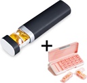 AM PM Pill Organizator 2 razy dziennie, 7 dzień Pill Box Cotygodniowy Pill Organizator podróży z oddzielnym kontenerem, Portable Daily Medicine Planner Dispenser Case for Witamina, Oleje rybne, Suplementy
