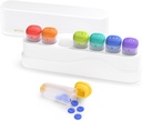 Cotygodniowy Pill Organizator 1 Czas w dniu, KOVIUU Usuwalne Pill Box 7 Dzień, Przenośny Pill Travel Case, Raz dziennie kontener na leki, Tydzień Pillbox Dispenser do suplementu witaminy, biały