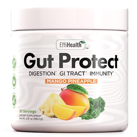 Zielony Proszek Superfood z Probiotykami i Prebiotykami - Super Zielony Proszek, Smoothie & Juice Mix Proszek - Zdrowie pokarmowe, Immune Health & Regularność Wsparcie - Mango, Ananas