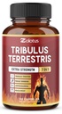 Tribulus Terrestris Kapsułki z Ashwagndha, Panax Ginseng, Saw Palmetto, Maca, Shilajit - 90 Kapsułki - 3 miesiące dostaw