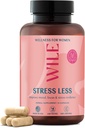 WILE Menopauza & Perimenopauza Suplementy dla kobiet z Ashwagandha - Stress Relief z Black Cohosh - Wsparcie przedmenopauzalne dla poprawy nastroju, snu, równowagi hormonalnej - Wegan, 30 Sług