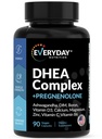 DHEA Mikronizowany 200mg Complex z ciążą 100mg Suplement dla mężczyzn i kobiet z Ashwagandha, DIM, Magnez, Boron, Wapnia, Cynk, Witamina D3, C i B6 Hormon Wsparcie - Made in USA 90 Kapsułki
