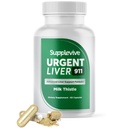 Pilne Wątroba 911 Herbal Wątroba Supplement Supplement Liver Cleanse Detox & Repair Formuła z Milk Thistle Silymarin Dandelion Root and Artichock Extract for Liver Health, 60 Kapsułki (1)
