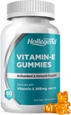 Witamina E Gummies 268mg 400 j. m., Naturalny suplement do żucia witaminy E dla dorosłych, Kobiety & Mężczyźni, Zdrowie skóry i immunologiczne, Przeciwutleniacz, Flavor pomarańczowy, 60 Liczba