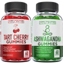 60 Gummie Ashwagandha + 60 Gummies Tart Cherry -Ashwagandha Wzmacnia poziomy energii i wzmacnia system immunologiczny - Tart Cherry ma zaawansowaną czyszczenie kwasu moczowego dla natychmiastowej Gout Pain Reli