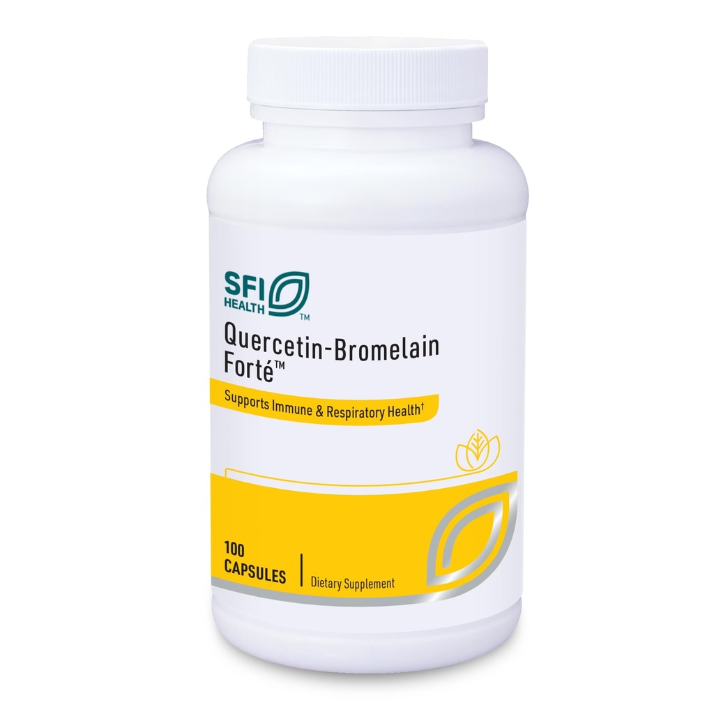 Klaire Labs SFI Health Quercetin- Bromelain Forte - Immune & Sezonowe Enzymy Wsparcia z Pancreatic, Proteolitic, Bromelain, Papain Enzymes & Bioflavonoids (100 kapsułki)