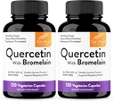 Sandhu 's Quercetin z Bromelain Vegetarian kapsułki Suplementy 120 Hrabia (Pack of 2) 124; Bioflavonoids dla immunologicznego wsparcia i zdrowia układu oddechowego, Sezonowe wsparcie alergii 124; Quercitin dla mężczyzn i kobiet