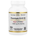California Gold Nutrition Premium Oil kryll z Superba2 Biodostępny Omega- 3 z kryla Antarktycznego - Heart & Brain Health Support - Gluten Free, Non-GMO - 1000 mg - 60 Fish Gelatin Softgels